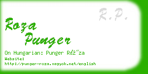 roza punger business card